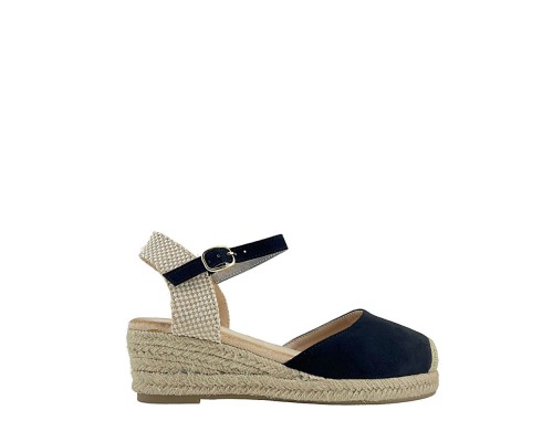 Sandalia Tacón Cuña Alpargata